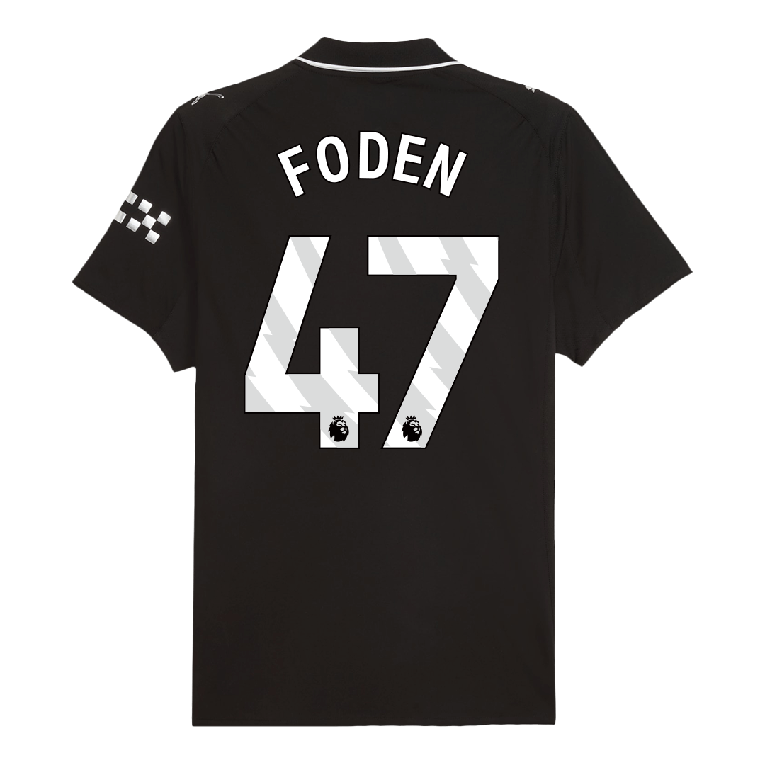 FODEN #47 Men's Manchester City 2025/26 Player Version Away Soccer Jersey - Slim Fit