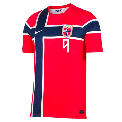 BRAUT HAALAND #9 Men's Norway World Cup 2026 Player Version Home Soccer Jersey - Slim Fit