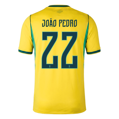 JOÃO PEDRO #22 Men's Brazil World Cup 2026 Home Soccer Jersey [PREMIUM]