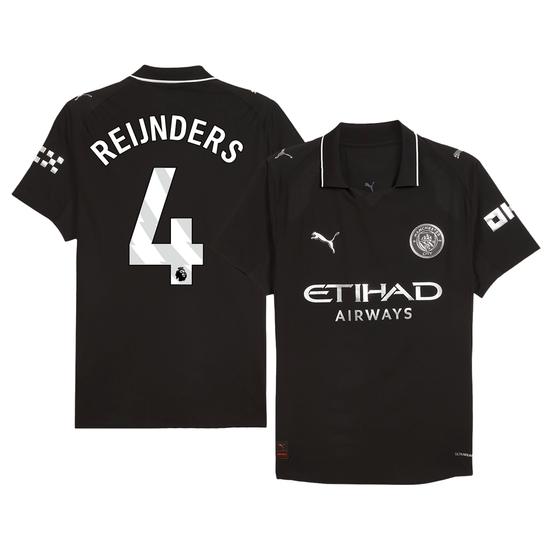 REIJNDERS #4 Men's Manchester City 2025/26 Player Version Away Soccer Jersey - Slim Fit