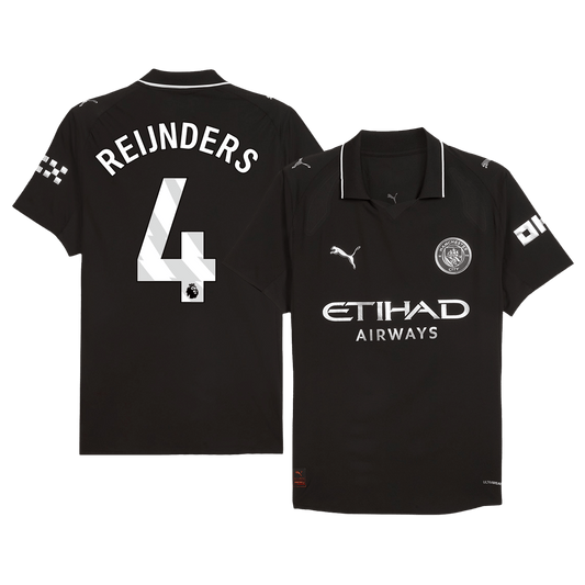 REIJNDERS #4 Men's Manchester City 2025/26 Player Version Away Soccer Jersey - Slim Fit