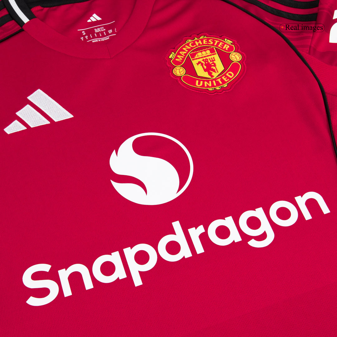 Men's Manchester United 2025/26 Home Soccer Jersey Kit [PREMIUM]