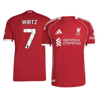 WIRTZ #7 Men's Liverpool 2025/26 Player Version Home Soccer Jersey - Slim Fit
