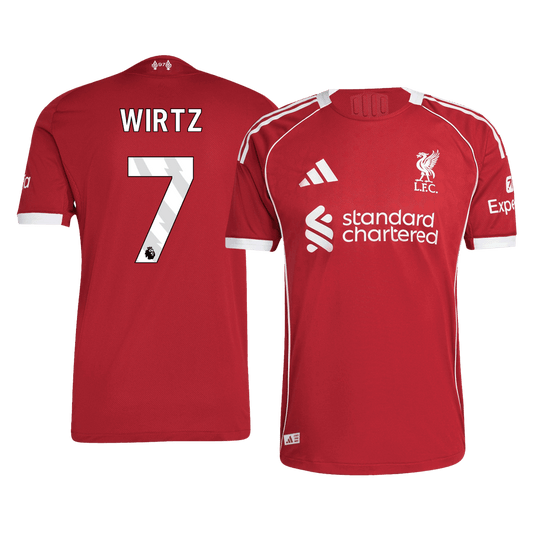 WIRTZ #7 Men's Liverpool 2025/26 Player Version Home Soccer Jersey - Slim Fit