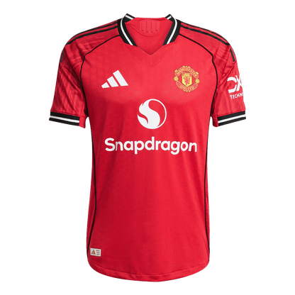 Men's Manchester United 2025/26 Player Version Home Soccer Jersey - Slim Fit