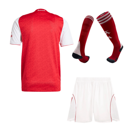 Men's Arsenal 2025/26 Player Version Home Soccer Jersey Full Kit - Slim Fit