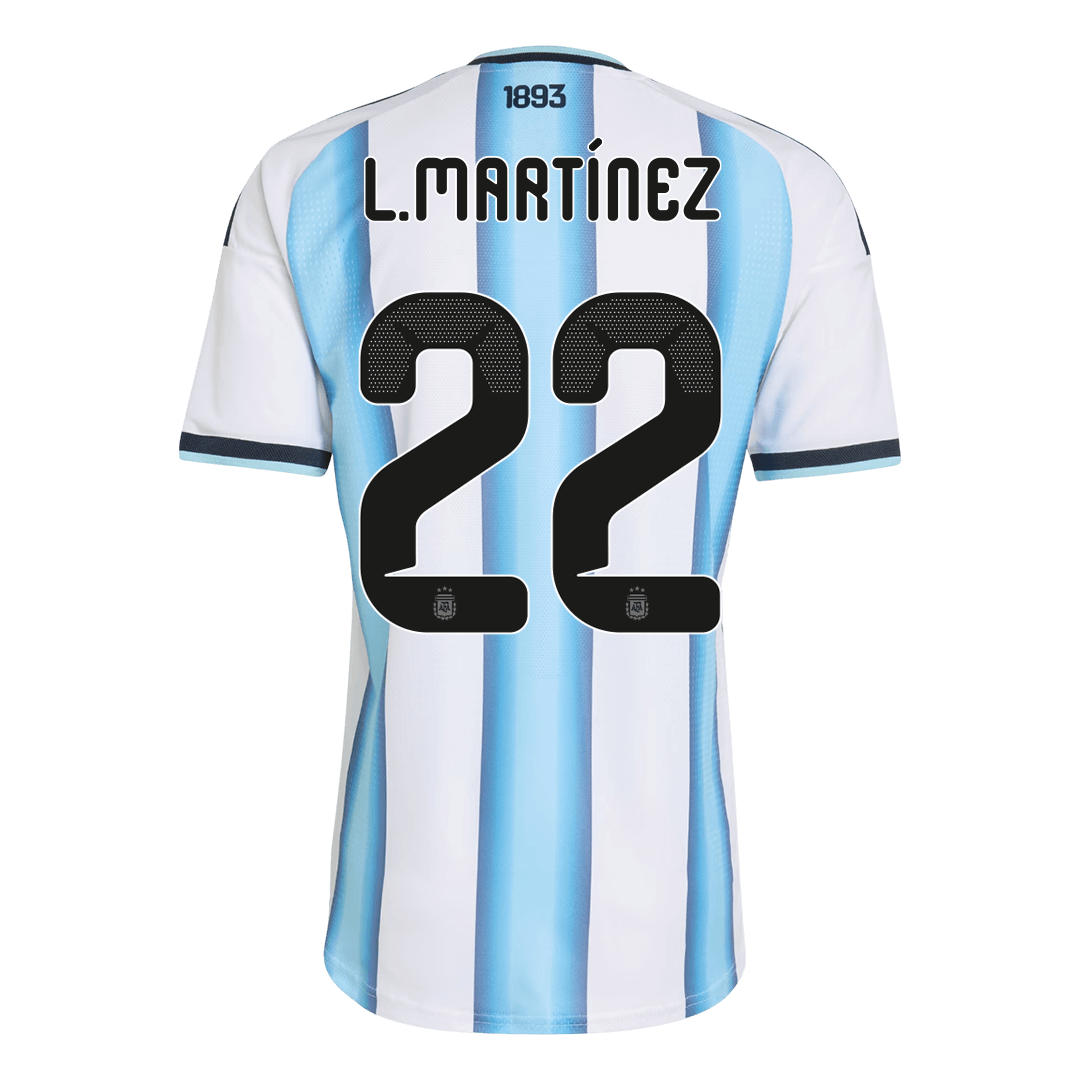 L.MARTÍNEZ #22 Men's Argentina World Cup 2026 Player Version Home Soccer Jersey - Slim Fit