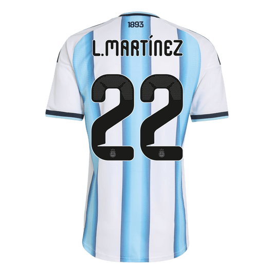 L.MARTÍNEZ #22 Men's Argentina World Cup 2026 Player Version Home Soccer Jersey - Slim Fit