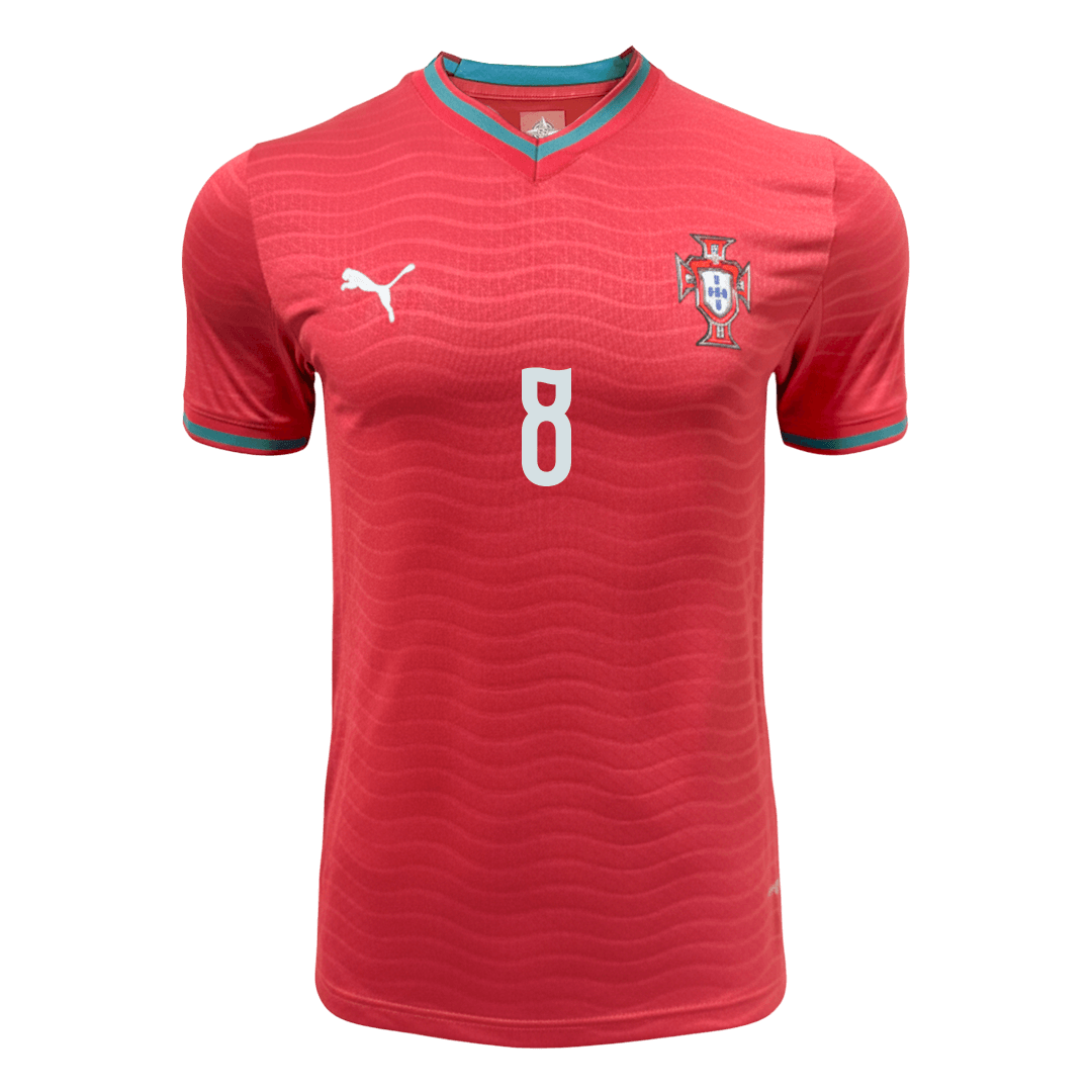 B.FERNANDES #8 Men's Portugal World Cup 2026 Player Version Home Soccer Jersey - Slim Fit