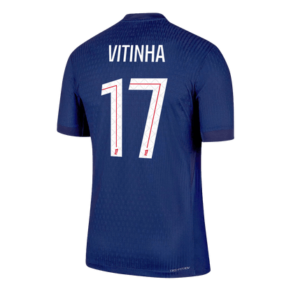 VITINHA #17 Men's PSG 2025/26 Player Version Home Soccer Jersey - Slim Fit
