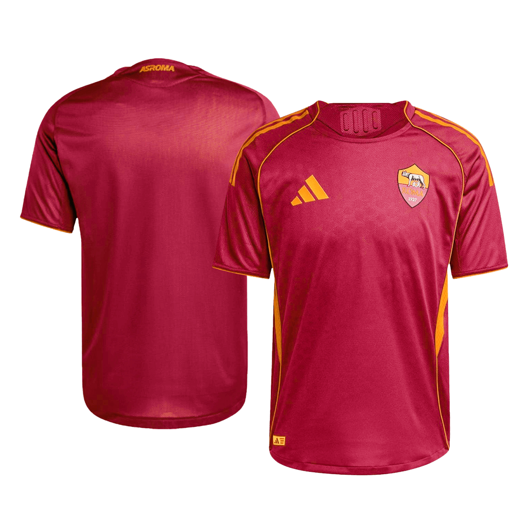 Men's Roma 2025/26 Player Version Home Soccer Jersey - Slim Fit