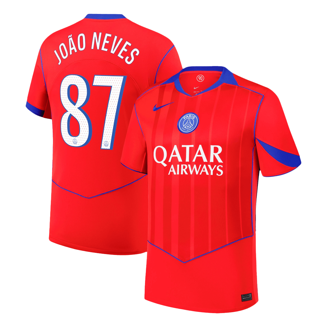 JOÃO NEVES #87 Men's PSG 2025/26 Third Away Soccer Jersey