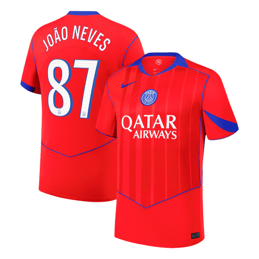 JOÃO NEVES #87 Men's PSG 2025/26 Third Away Soccer Jersey