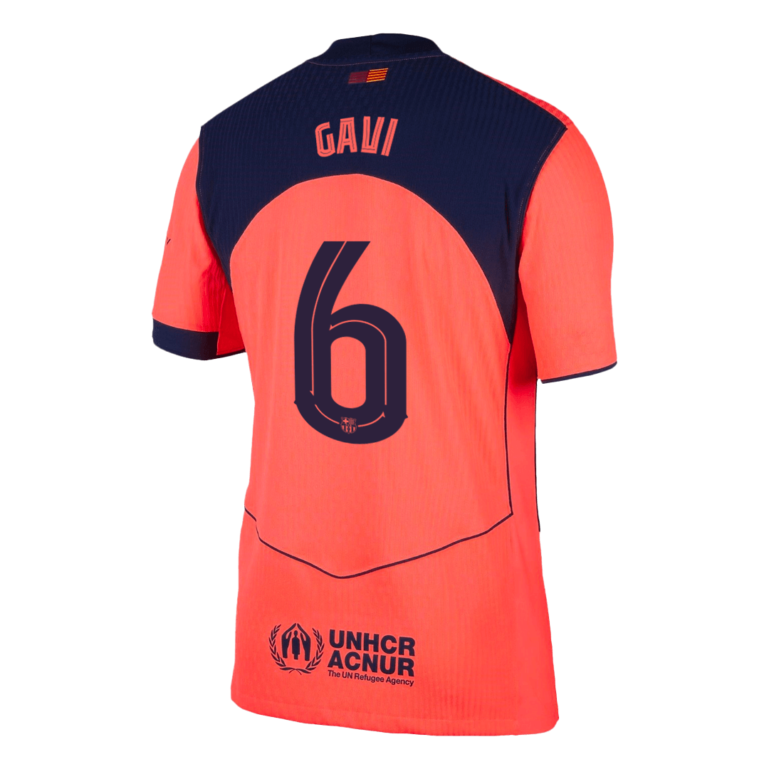 GAVI #6 Men's Barcelona UCL 2025/26 Player Version Third Away Soccer Jersey - Slim Fit