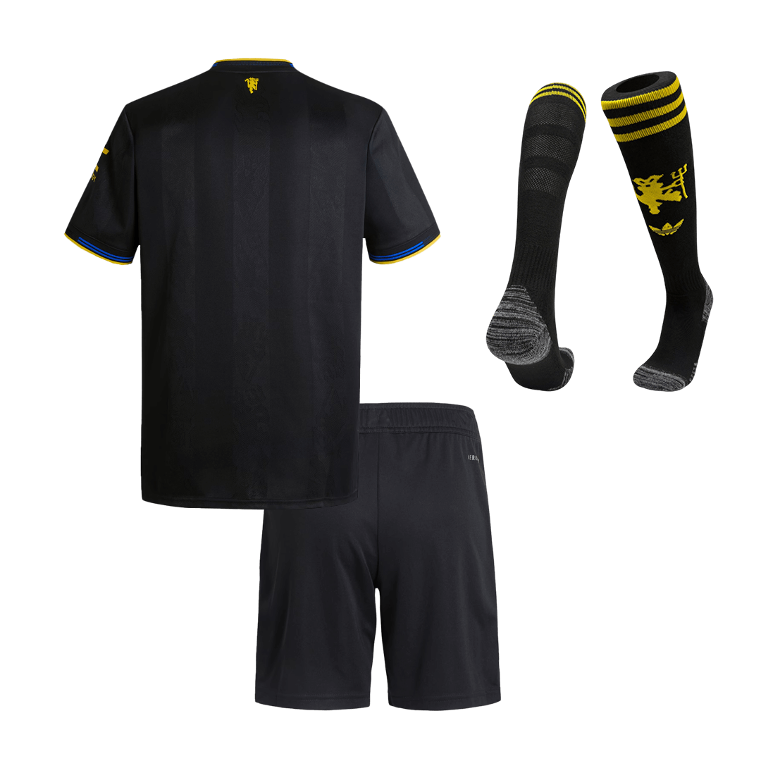 Kid's Manchester United 2025/26 Third Away Soccer Jersey Full Kit