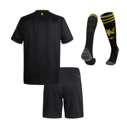 Kid's Manchester United 2025/26 Third Away Soccer Jersey Full Kit