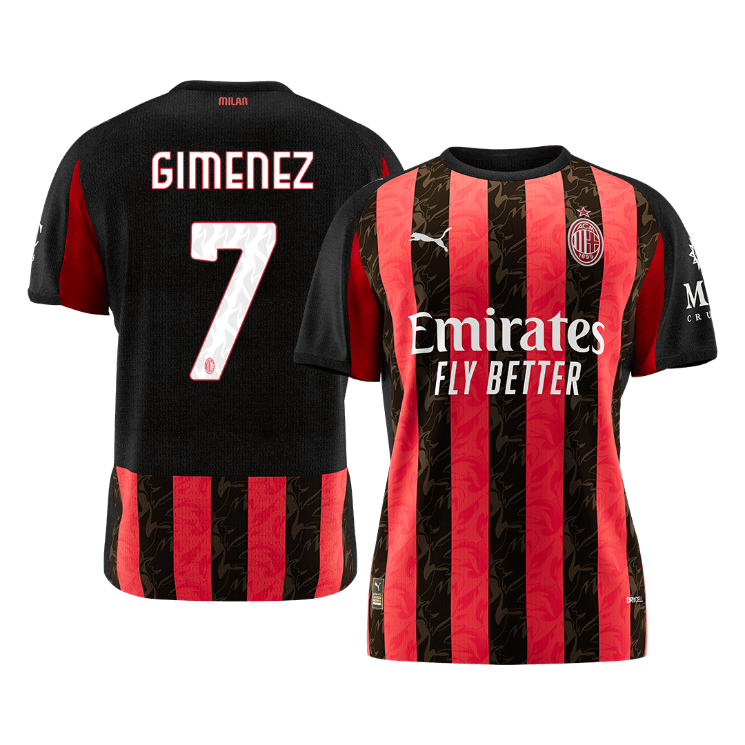 GIMENEZ #7 Men's AC Milan 2025/26 Home Soccer Jersey [PREMIUM]