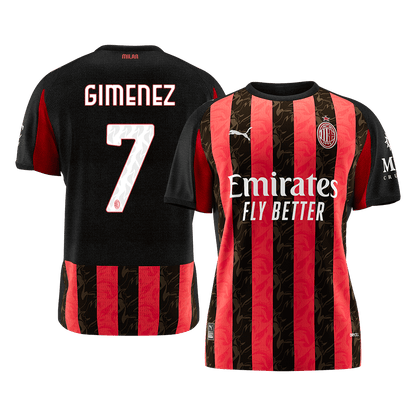 GIMENEZ #7 Men's AC Milan 2025/26 Home Soccer Jersey [PREMIUM]