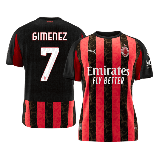 GIMENEZ #7 Men's AC Milan 2025/26 Home Soccer Jersey [PREMIUM]