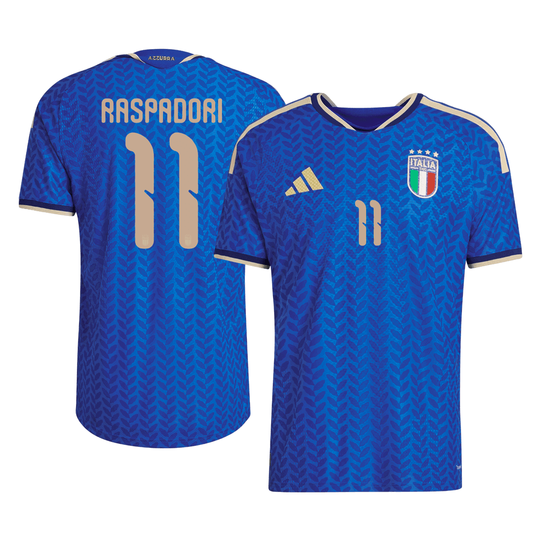 RASPADORI #11 Men's Italy World Cup 2026 Player Version Home Soccer Jersey - Slim Fit