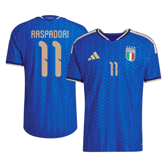 RASPADORI #11 Men's Italy World Cup 2026 Player Version Home Soccer Jersey - Slim Fit