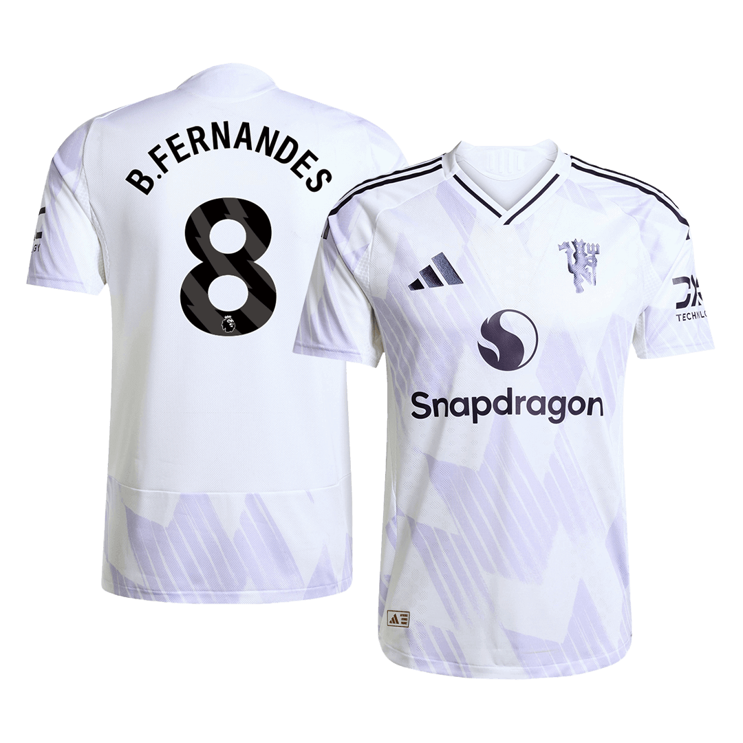 B.FERNANDES #8 Men's Manchester United 2025/26 Player Version Away Soccer Jersey - Slim Fit