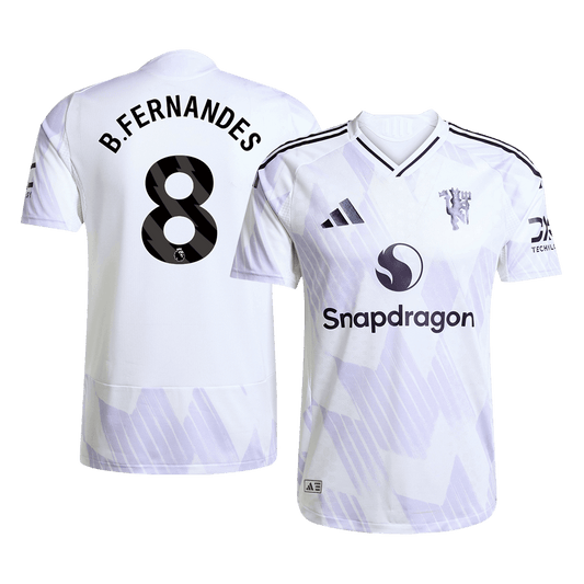 B.FERNANDES #8 Men's Manchester United 2025/26 Player Version Away Soccer Jersey - Slim Fit