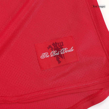 Retro SCHOLES #18 Men's Manchester United UCL Final 2007/08 Home Long Sleeve Soccer Jersey