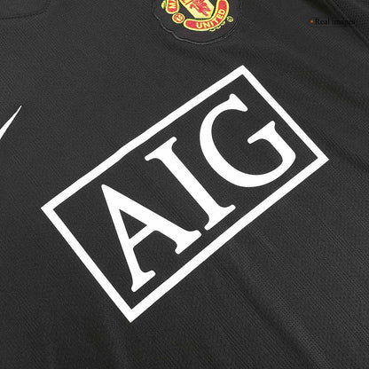 Retro Men's Manchester United 2007/08 Away Long Sleeve Soccer Jersey
