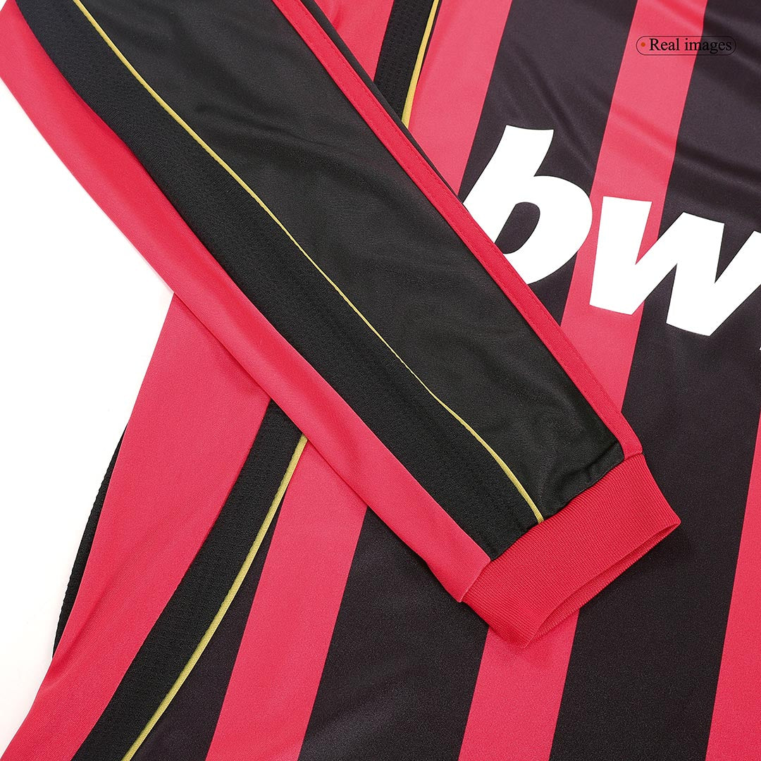 Retro MALDINI #3 Men's AC Milan 2006/07 Home Long Sleeve Soccer Jersey