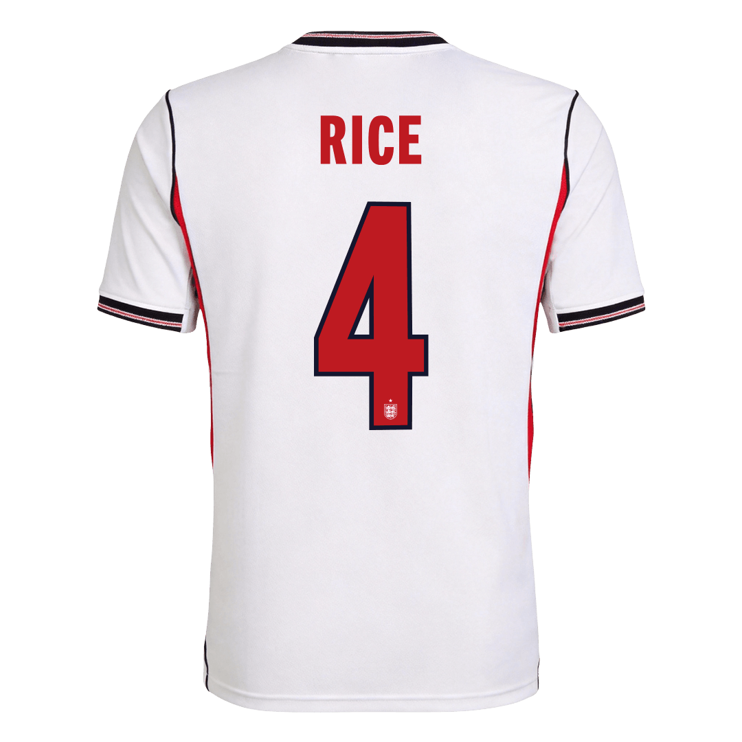 RICE #4 Men's England World Cup 2026 Home Soccer Jersey