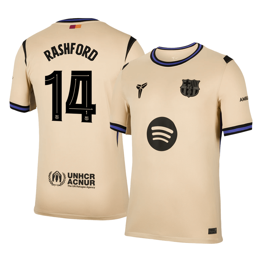RASHFORD #14 Men's Barcelona UCL 2025/26 Away Soccer Jersey