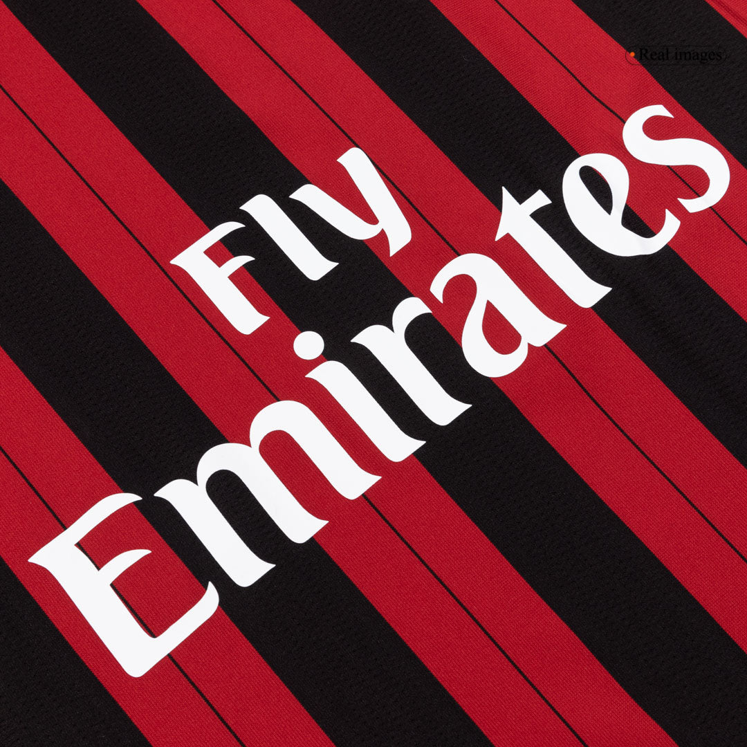 Retro Men's AC Milan 2013/14 Home Long Sleeve Soccer Jersey