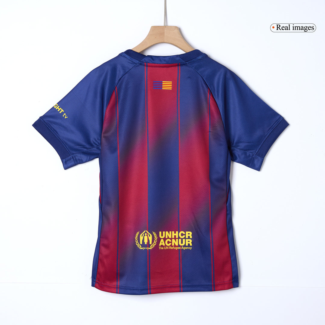 Kid's Barcelona 2025/26 Home Soccer Jersey Kit [PREMIUM]