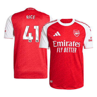 RICE #41 Men's Arsenal 2025/26 Player Version Home Soccer Jersey - Slim Fit