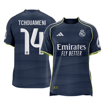 TCHOUAMENI #14 Men's Real Madrid 2025/26 Player Version Away Soccer Jersey - Slim Fit [PREMIUM]
