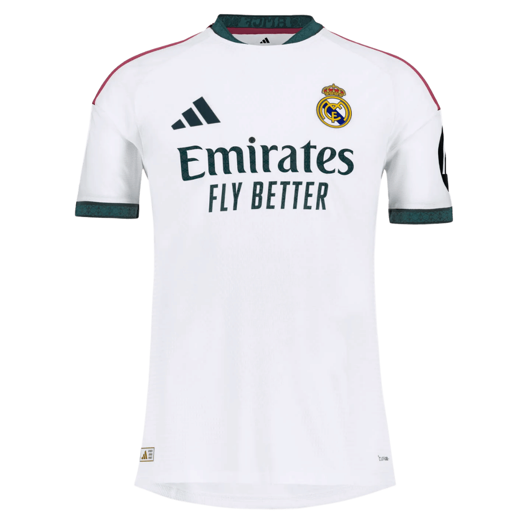 Real Madrid 2026/27 Player Version home jersey front in white and dark green