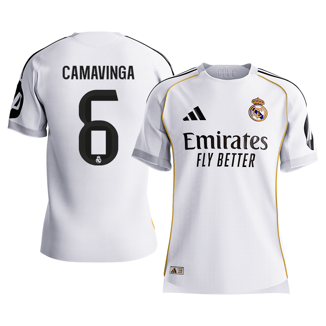 CAMAVINGA #6 Men's Real Madrid 2025/26 Player Version Home Soccer Jersey - Slim Fit [PREMIUM]