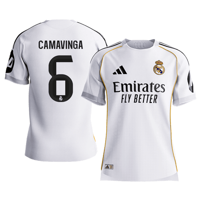 CAMAVINGA #6 Men's Real Madrid 2025/26 Player Version Home Soccer Jersey - Slim Fit [PREMIUM]
