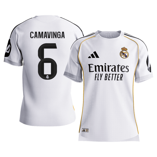 CAMAVINGA #6 Men's Real Madrid 2025/26 Player Version Home Soccer Jersey - Slim Fit [PREMIUM]