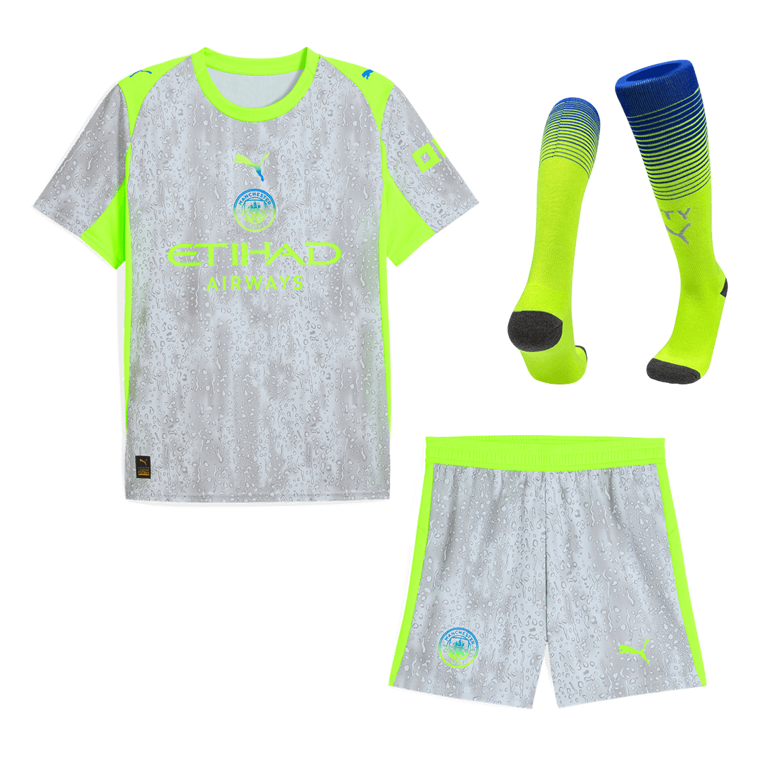 Men's Manchester City 2025/26 Third Away Soccer Jersey Full Kit