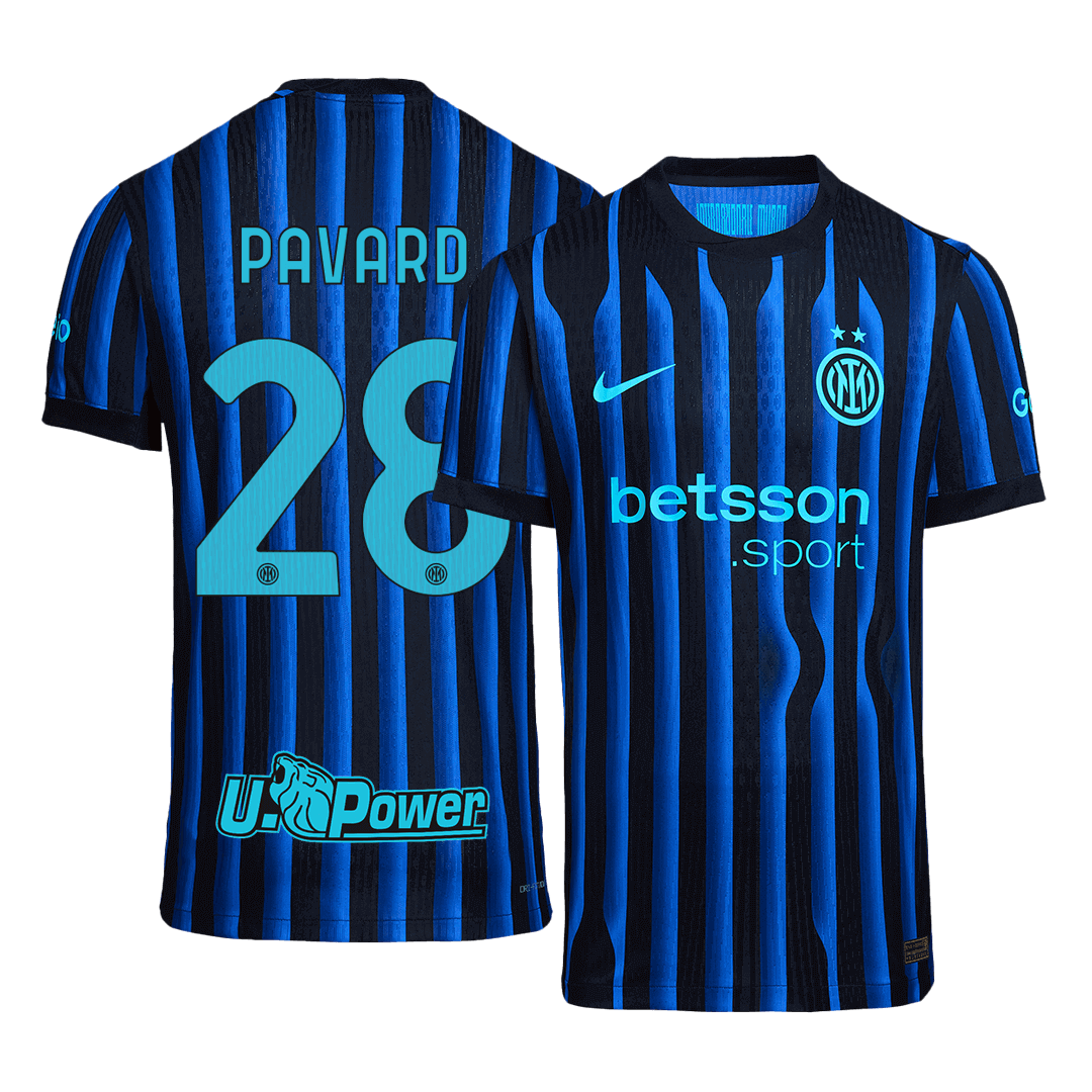 PAVARD #28 Men's Inter Milan 2025/26 Player Version Home Soccer Jersey - Slim Fit