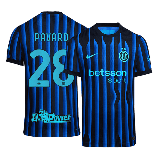 PAVARD #28 Men's Inter Milan 2025/26 Player Version Home Soccer Jersey - Slim Fit