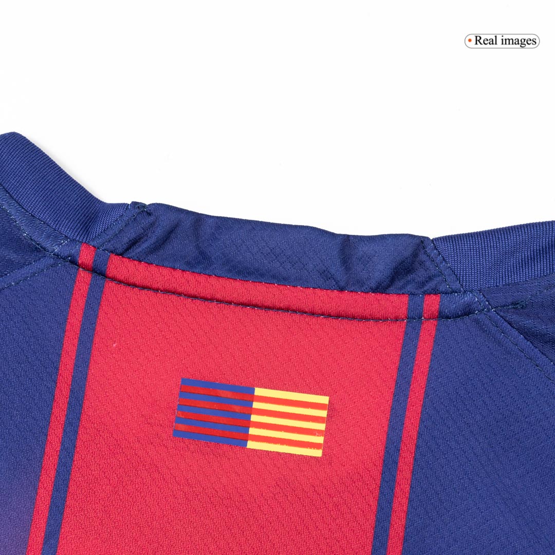 Men's Barcelona 2025/26 Home Long Sleeve Soccer Jersey