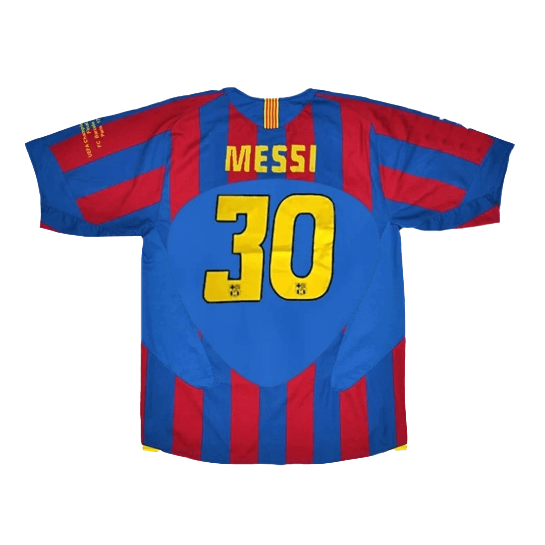 Retro MESSI #30 Men's Barcelona UCL UCL Final 2005/06 Home Soccer Jersey