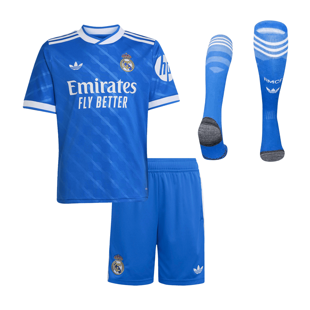 Kid's Real Madrid 2025/26 Third Away Soccer Jersey Full Kit