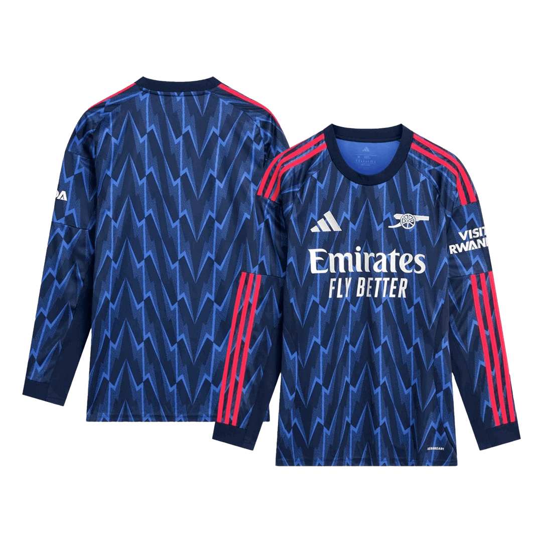 Men's Arsenal 2025/26 Away Long Sleeve Soccer Jersey