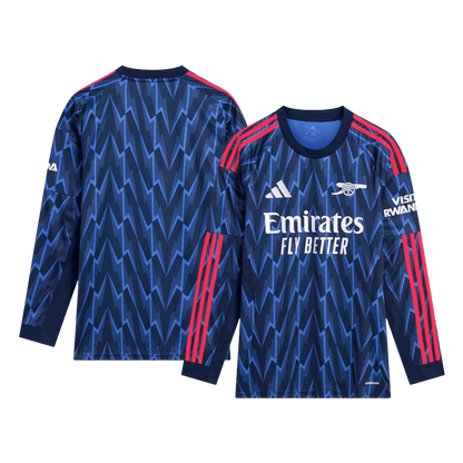 Men's Arsenal 2025/26 Away Long Sleeve Soccer Jersey