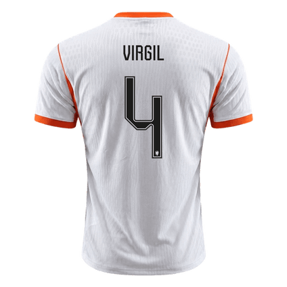 VIRGIL #4 Men's Netherlands World Cup 2026 Player Version Away Soccer Jersey - Slim Fit
