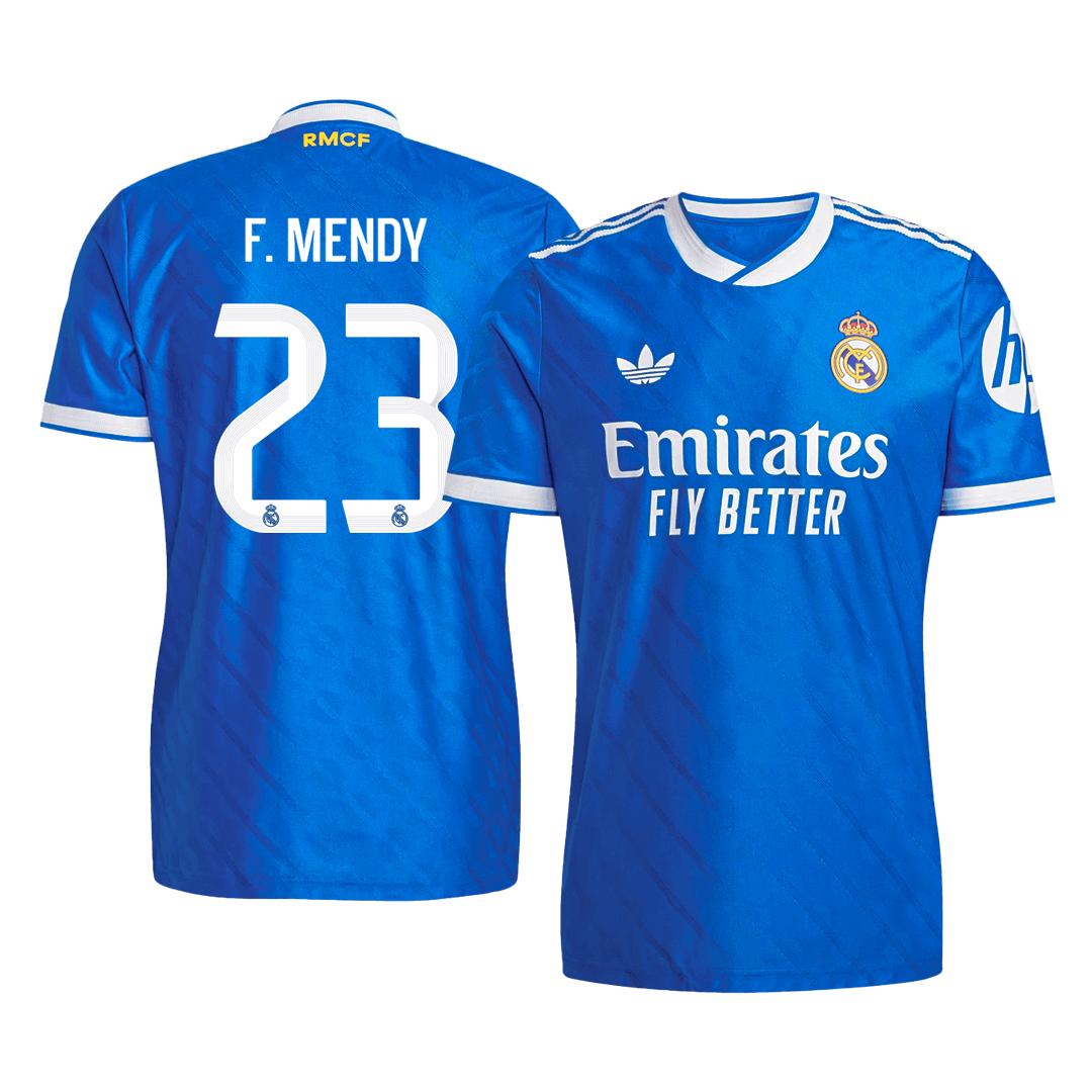 F. MENDY #23 Men's Real Madrid 2025/26 Player Version Third Away Soccer Jersey - Slim Fit
